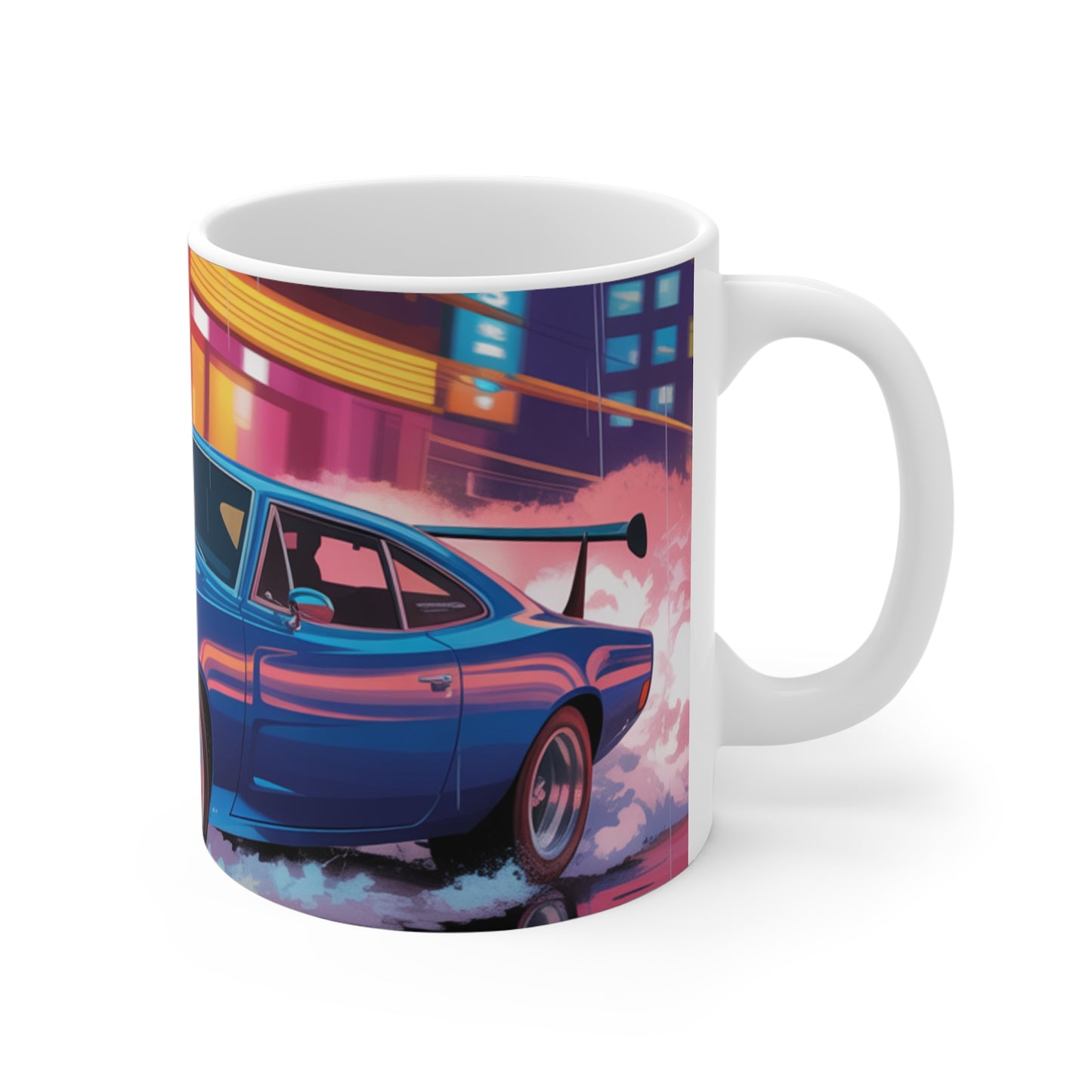 Retro Car Design 11oz Coffee Mug, Gift for Car Lovers, Vintage Vehicle Tea Cup, Cool Automotive Mug, Perfect for Birthdays