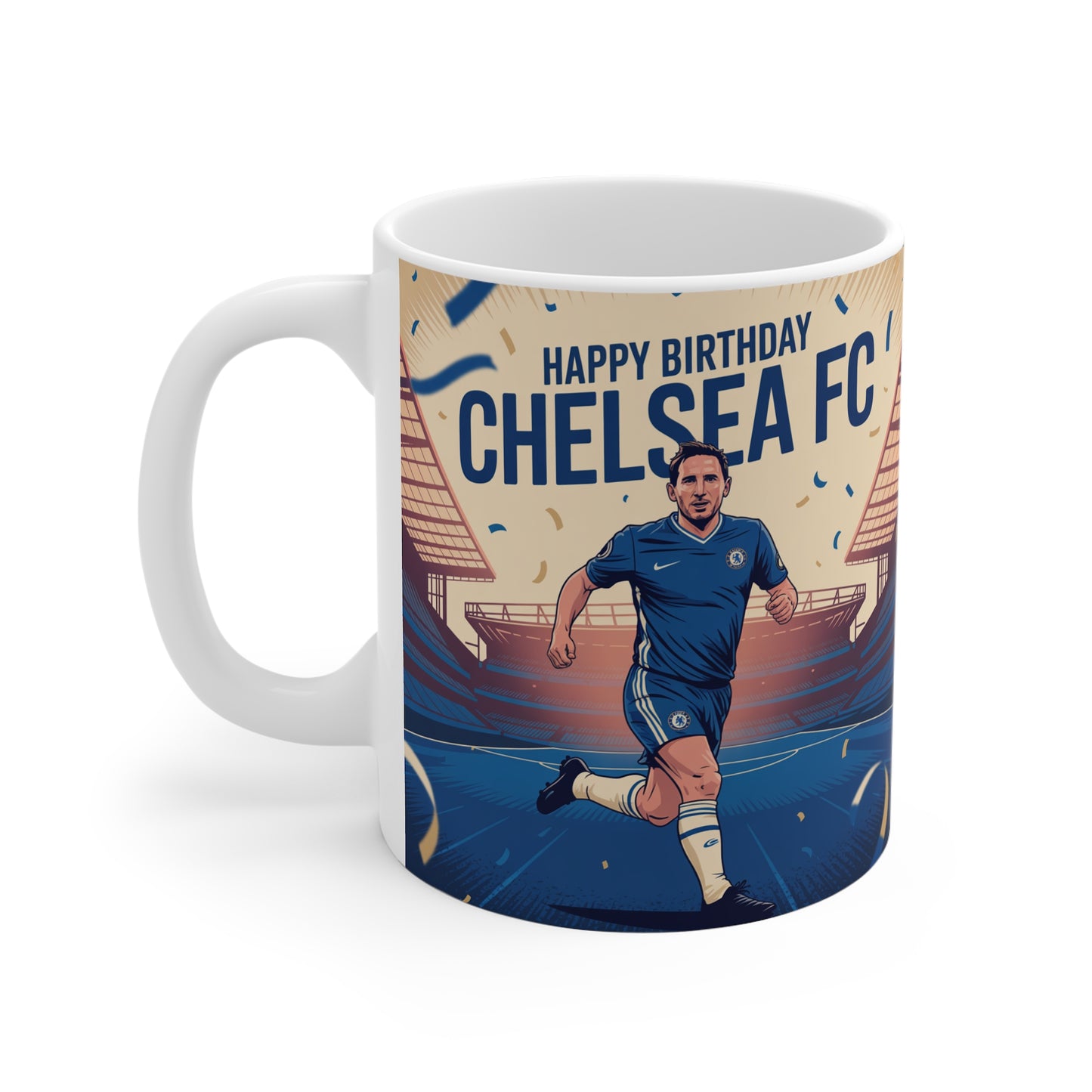 Chelsea FC Birthday Mug, Sports Fan Gift, Personalized Coffee Cup, Soccer Enthusiast Mug, Chelsea FC Merchandise