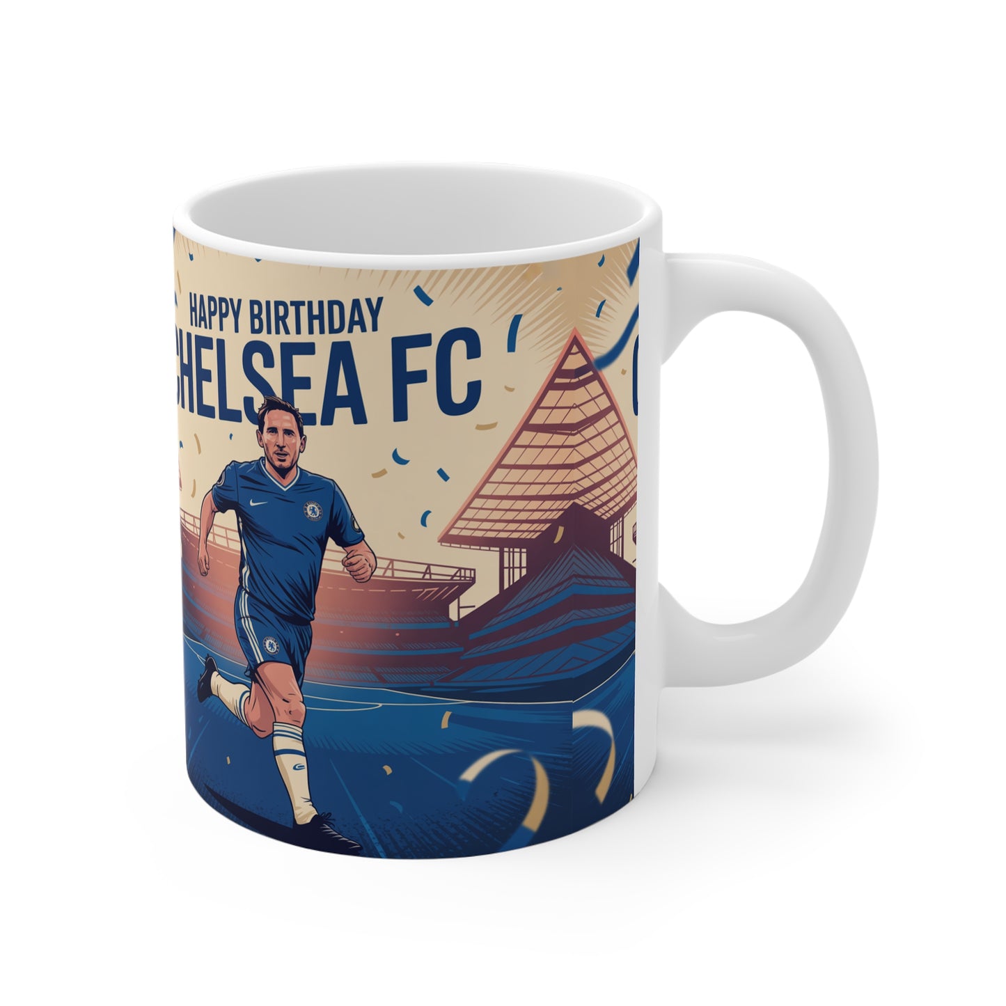 Chelsea FC Birthday Mug, Sports Fan Gift, Personalized Coffee Cup, Soccer Enthusiast Mug, Chelsea FC Merchandise